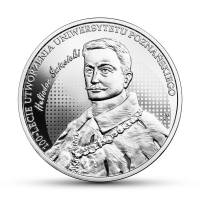 2019 Монета Польша 2019 год 10 злотых Университет Познани 100 лет  Серт + кор Серебро Ag 925  PROOF