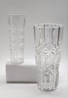 Вазы 2 шт  хрусталь СССР высота 19,5 и 24 см