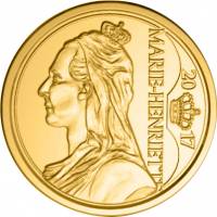 (13) Монета Бельгия 2017 год 12,5 евро "Мария Генриетта"  Золото Au 999  PROOF