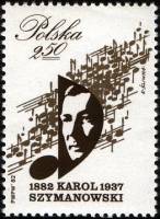 (1982-014) Марка Польша "К. Шимановский"    100 лет со дня рождения К. Шимановского III Θ