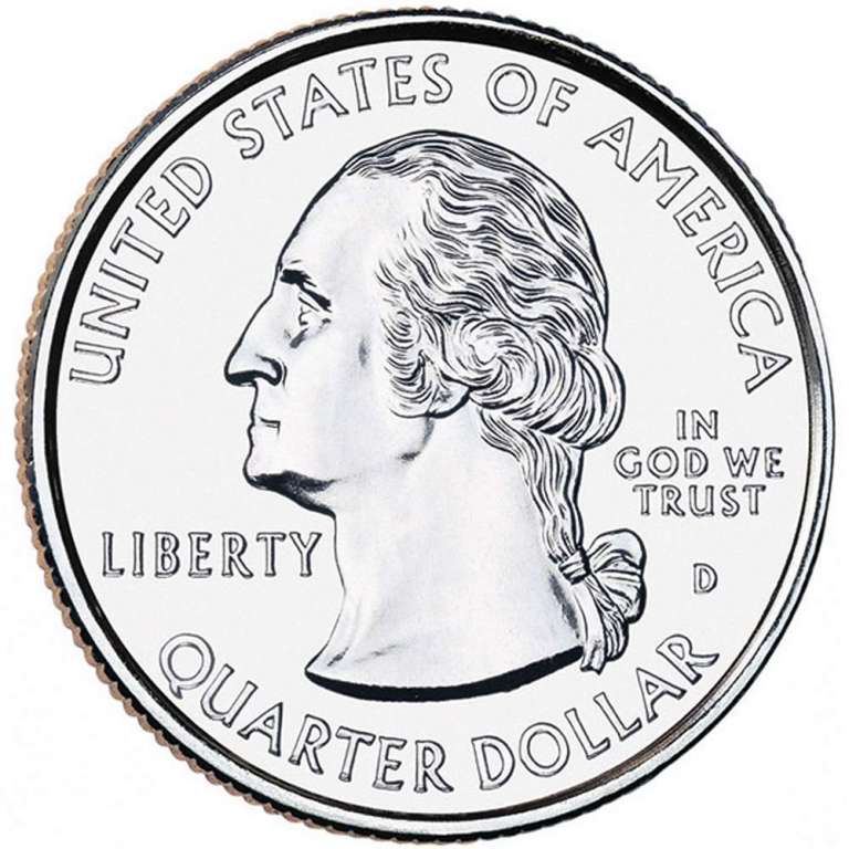 049d Монета США 2019 год 25 центов Миссии Сан-Антонио  Медь-Никель  UNC