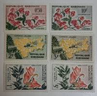 --  Набор марок Габон 6 шт.  Негашеные , III O