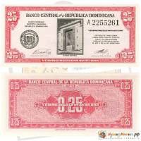 () Банкнота Доминикана 1961 год   ""   UNC