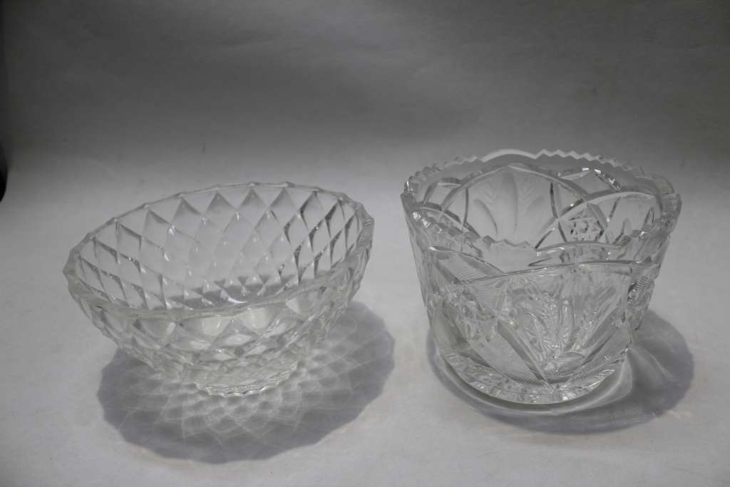 2 салатника, хрусталь, СССР (сост. на фото)