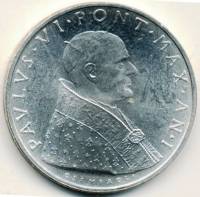 () Монета Ватикан 1963 год 500  ""   Биметалл (Серебро - Ниобиум)  UNC