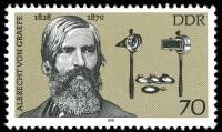 (1978-058) Марка Германия (ГДР) "Альбрехт фон Грефе"    Известные личности III Θ