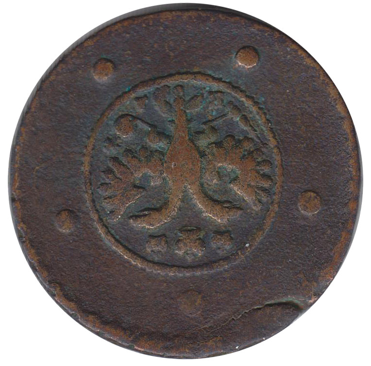 (1727, КД, КОПѢѦКЪ) Монета Россия 1727 год 5 копеек    F