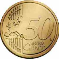 (2018) Монета Австрия 2018 год 50 центов  2. Новая карта ЕС Северное золото  UNC