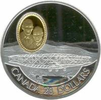 (1991) Монета Канада 1991 год 20 долларов ""  Серебро Ag 925, Позолота  PROOF