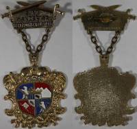 Значок Знак Медаль Германия День пешего туризма на горе Розенфельд Бавария 1973 Горячая эмаль Тяжёлы