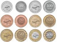 (2023, 6 монет 10 20 50 100 200 500 драм) Набор монет Армения "Национальная валюта 30 лет"  UNC