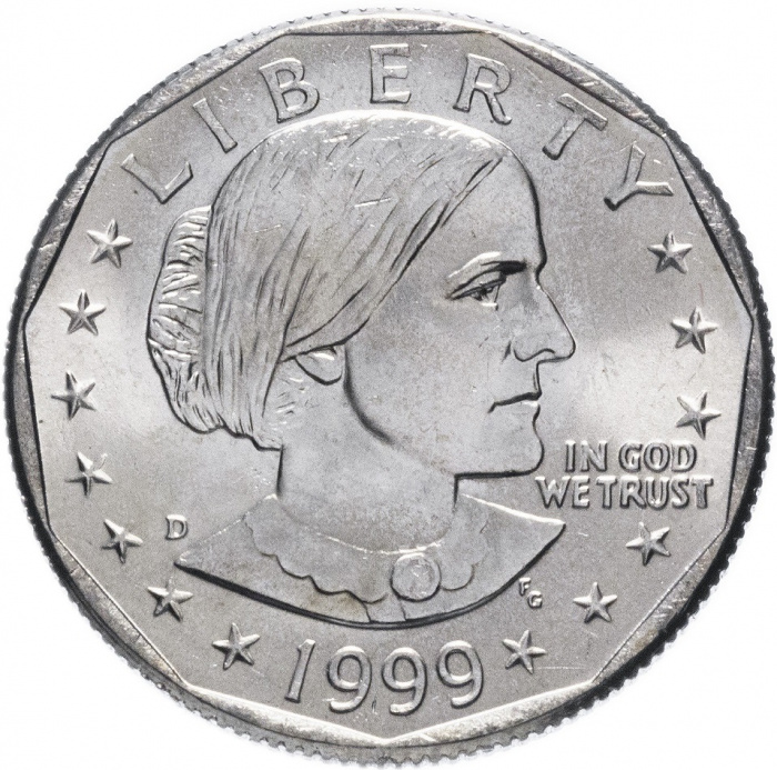 (1999d) Монета США 1999 год 1 доллар   Сьюзен Энтони Медь-Никель  UNC
