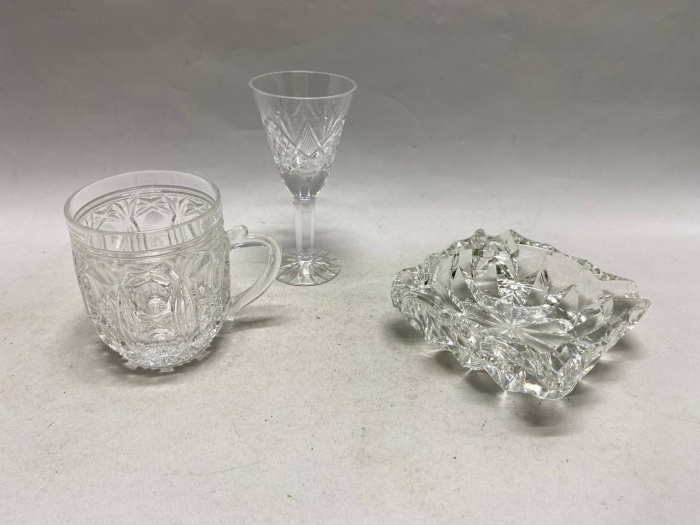 Пепельница, кружка, рюмка хрусталь