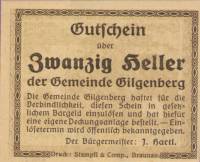(№1920) Банкнота Австрия 1920 год "20 Heller"