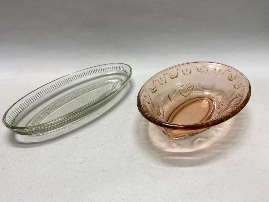 Селедочница и салатник стекло