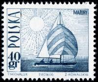 (1966-056) Марка Польша "Парусный корабль" , III Θ