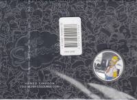 (2020) Монета Тувалу 2020 год 50 центов "Гомер Симпсон"  Цветная Серебро Ag 999  Блистер