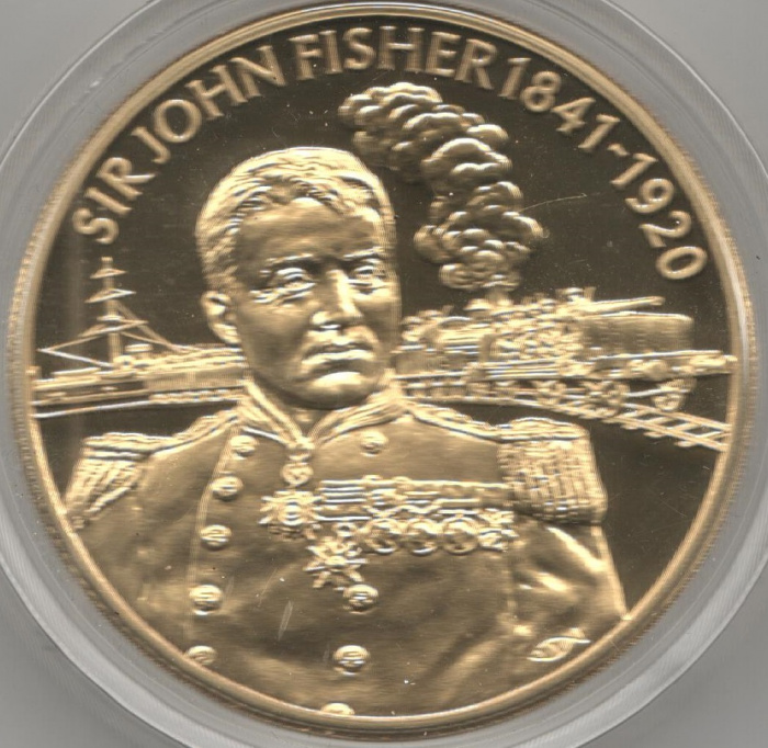 (2004) Монета Восточно-Карибские штаты 2004 год 2 доллара &quot;Джон Арбетнот Фишер&quot;  Позолота Медь-Никел