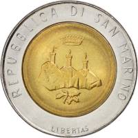 () Монета Сан-Марино 1986 год 500  ""   Биметалл  UNC