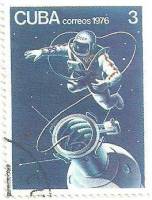 (1976-027) Марка Куба "А. Леонов"    День космонавтики II Θ