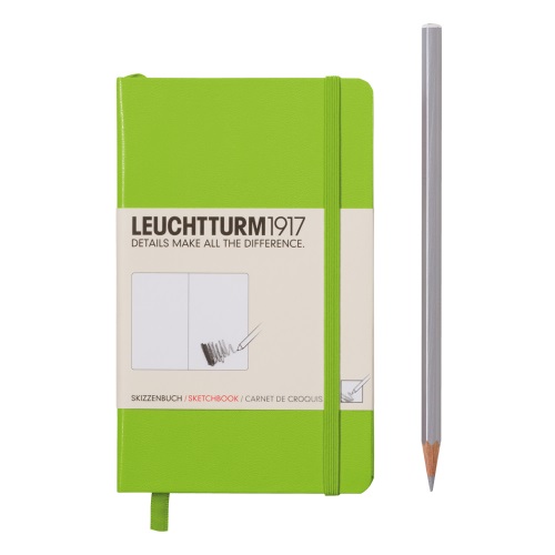 Альбом для эскизов SKETCHBOOK POCKET A6, лайм, НЕЛИНОВАННЫЙ. Leuchtturm1917, #344660