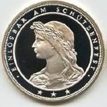 (№1988xs30) Монета Швейцария 1988 год 50 Francs (Фестиваль ааргау в Бругг)