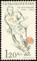 (1961-009) Марка Чехословакия "Футбол" , III Θ