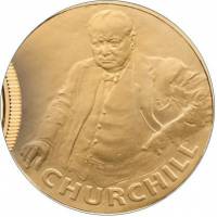(№2015) Монета Великобритания 2015 год 25 Pounds (50-летняя годовщина смерти сэра Уинстона Черчилля 