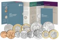 (2017, 13 монет) Набор монет Великобритания 2017 год "Годовой набор" Буклет