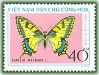 (1976-005) Марка Вьетнам "Махаон"   Бабочки III Θ