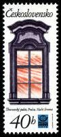 (1977-013) Марка Чехословакия "Окно в дворце Тун" ,  III Θ