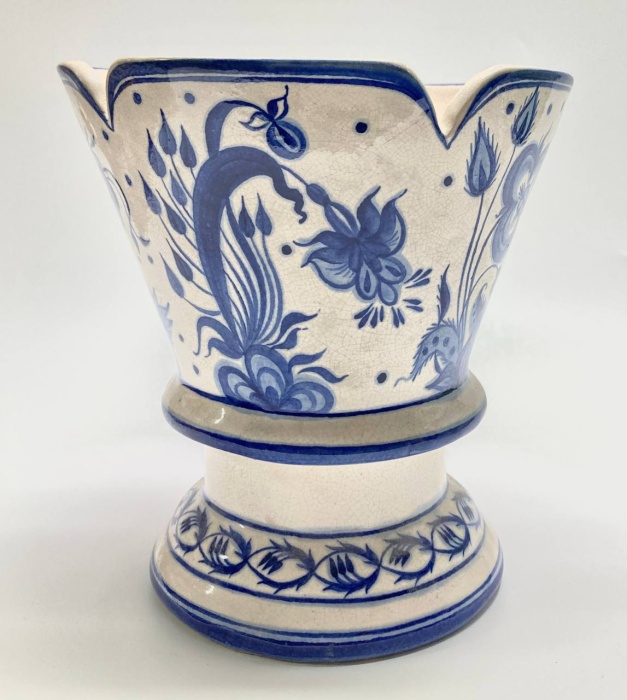 Ваза, кашпо, Кобальт, Майолика