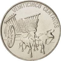 (№1989km71.1) Монета Доминиканская Республика 1989 год 25 Centavos (Carreta)