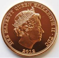 () Монета Тристан да Кунья 2012 год 5 фунтов ""   PROOF