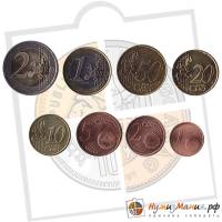 Набор монет Евро Словения 2007 год (8 монет), AU