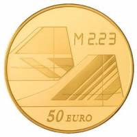 (№2009km1598) Монета Франция 2009 год 50 Euro (40-й Энн. первого полета Конкорда)