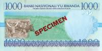 (,) Банкнота Руанда 1998 год 1 000 франков "Природа"   UNC