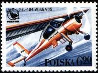 (1978-016) Марка Польша "PZL104 Wilga 35"    Развитие авиации в Польше III Θ