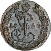 (1787, КМ) Монета Россия-Финдяндия 1787 год 1/2 копейки   Деньга Медь  XF