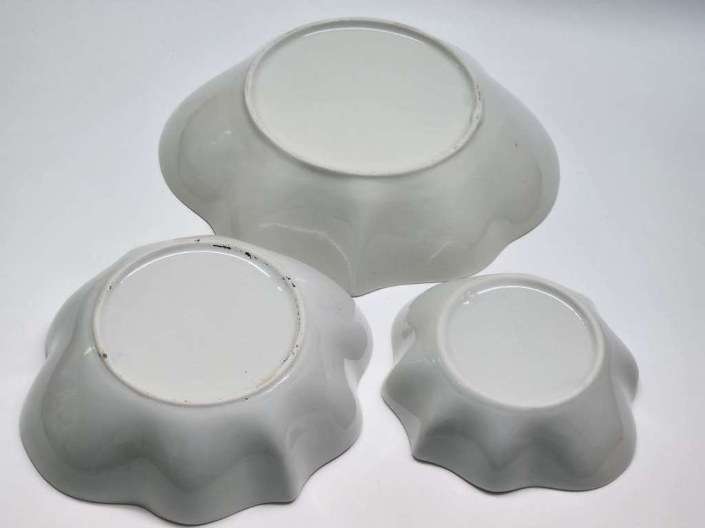 Салатники фигурные 3 шт фарфор СССР винтаж