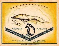 (№1921) Банкнота Германия 1921 год "50 Pfennig"