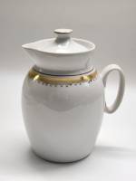 Кувшин фарфор позолота Пролетарий СССР винтаж 1960-е высота 19 см