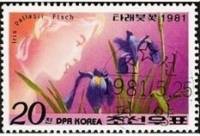 (№2127) Марка Корея Северная 1981 год "Айрис полросии", Негашеная