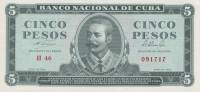 (№1964P-95b) Банкнота Куба 1964 год "5 Pesos"
