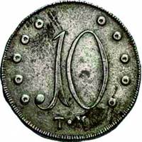 (1787, ТМ) Монета Таврия 1787 год 10 копеек   Серебро Ag 448  UNC