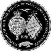 (№1981km3b) Монета Остров Вознесения 1981 год 25 Pence (Wedding of Prince Charles and Lady Diana - S
