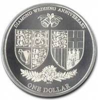 (№2007km302) Монета Новая Зеландия 2007 год 1 Dollar (Королевский Бриллиантовый Юбилей)
