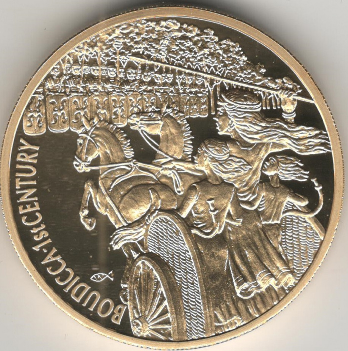 (2004) Монета Восточно-Карибские штаты 2004 год 2 доллара &quot;Боудикка&quot;  Позолота Медь-Никель  PROOF