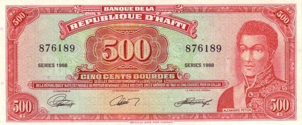  Банкнота Гаити 1988 год 500     UNC
