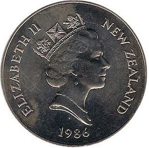 (1986) Монета Новая Зеландия 1986 год 1 доллар &quot;Королевский визит&quot;  Медь-Никель  UNC